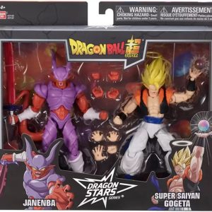 BANDAI SET 2 FIGURINE DRAGON BALL DRAGON STARS JANENBA SI SUPER SAIYAN GOGETA