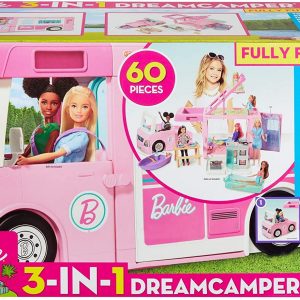 BARBIE 3IN1 RULOTA DE VIS SUPER ACCESORIZATA CU 60 DE PIESE