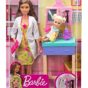 BARBIE CARIERE SET CU PAPUSA DOCTOR PEDIATRU SATENA