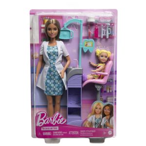 BARBIE CARIERE SET MOBILIER CU PAPUSA DOCTOR STOMATOLOG SATENA