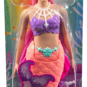 BARBIE DREAMTOPIA PAPUSA SIRENA CU PAR ROZ SI COADA CORAI