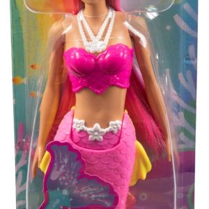 BARBIE DREAMTOPIA PAPUSA SIRENA CU PAR ROZ SI COADA ROZ