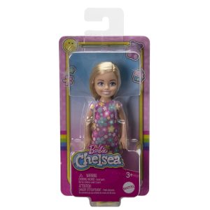BARBIE PAPUSA CHELSEA BLONDA CU ROCHITA CU FLORI