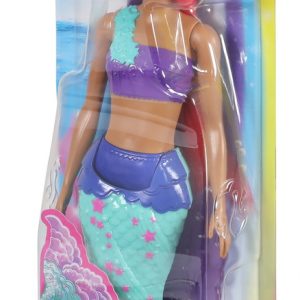 BARBIE PAPUSA SIRENA CU PARUL IN DOUA CULORI