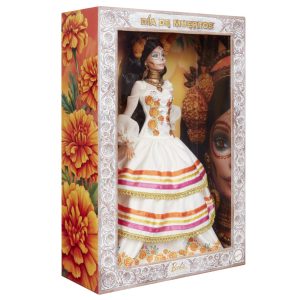 BARBIE SIGNATURE PAPUSA BARBIE DIA DE MUERTOS CU ROCHIE ALBA MOTIVE FLORALE