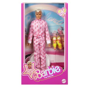 BARBIE THE MOVIE PAPUSA KEN CU PATINE CU ROTILE SI TINUTA ROZ