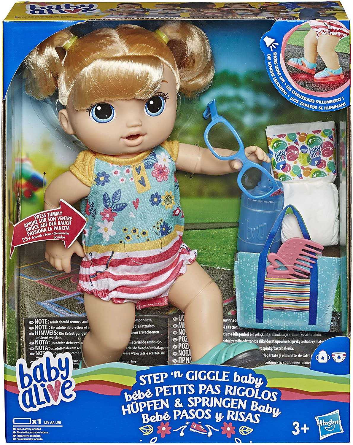 Bebelus Blond Baby Alive Paseste Si Pantofii Vor Lumina