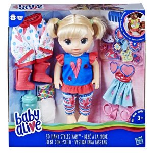 BEBELUSUL BABY ALIVE CU HAINUTE DE SCHIMB