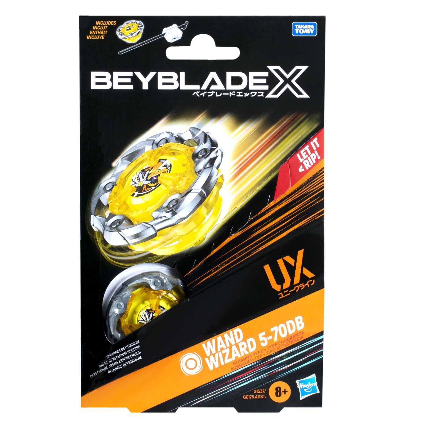 BEYBLADE X LET IT RIP SET LANSATOR SI ROATA WAND WIZARD 5-70DB UX