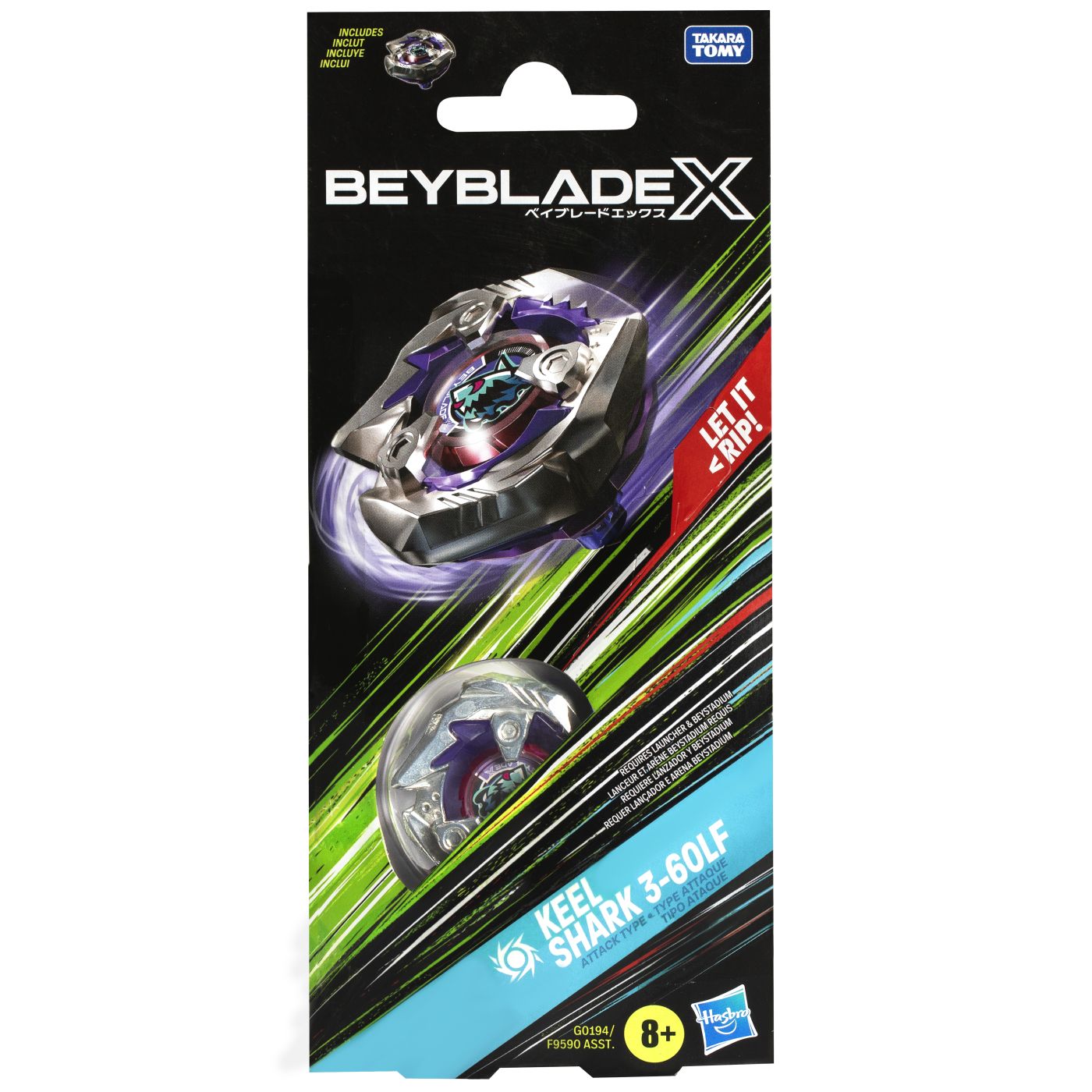 Beyblade X Let It Rip Spirala Keel Shark 3-60LF
