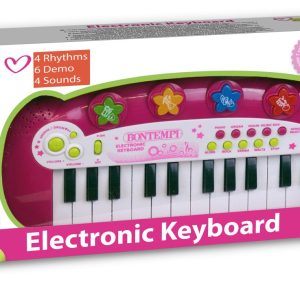 BONTEMPI ORGA ELECTRONICA CU MICROFON SI EFECTE LUMINOASE ROZ
