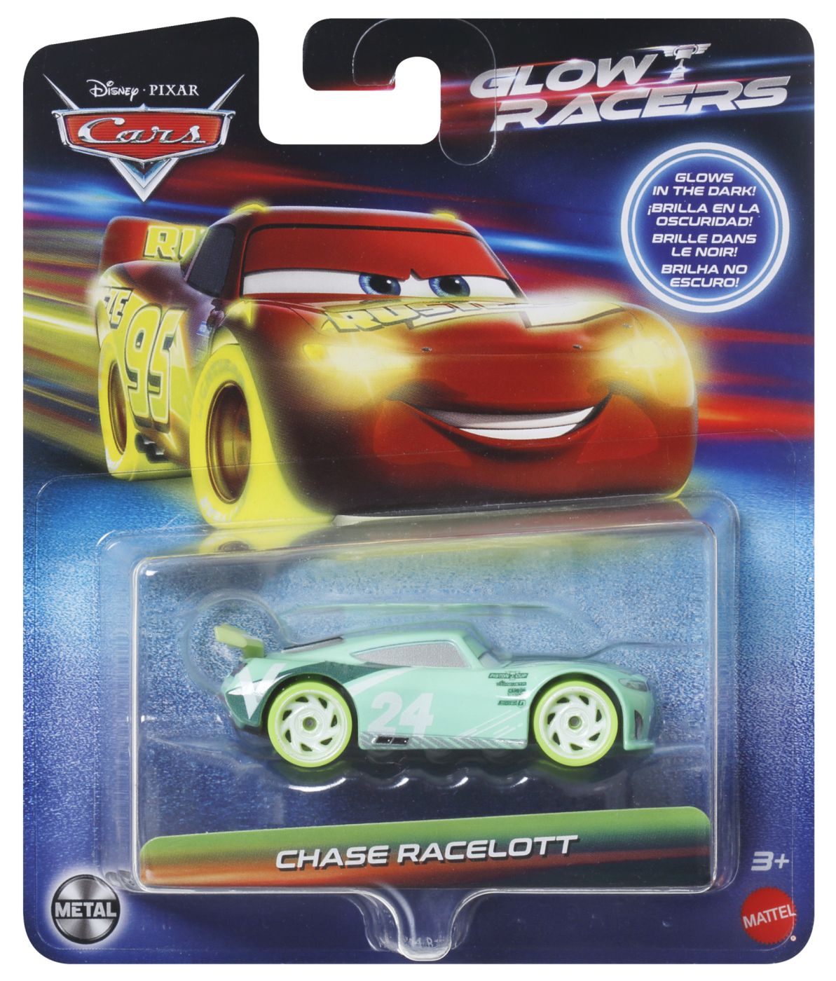 Cars Glow Racers Masinuta Metalica Chase Racelott Scara 1 La 55