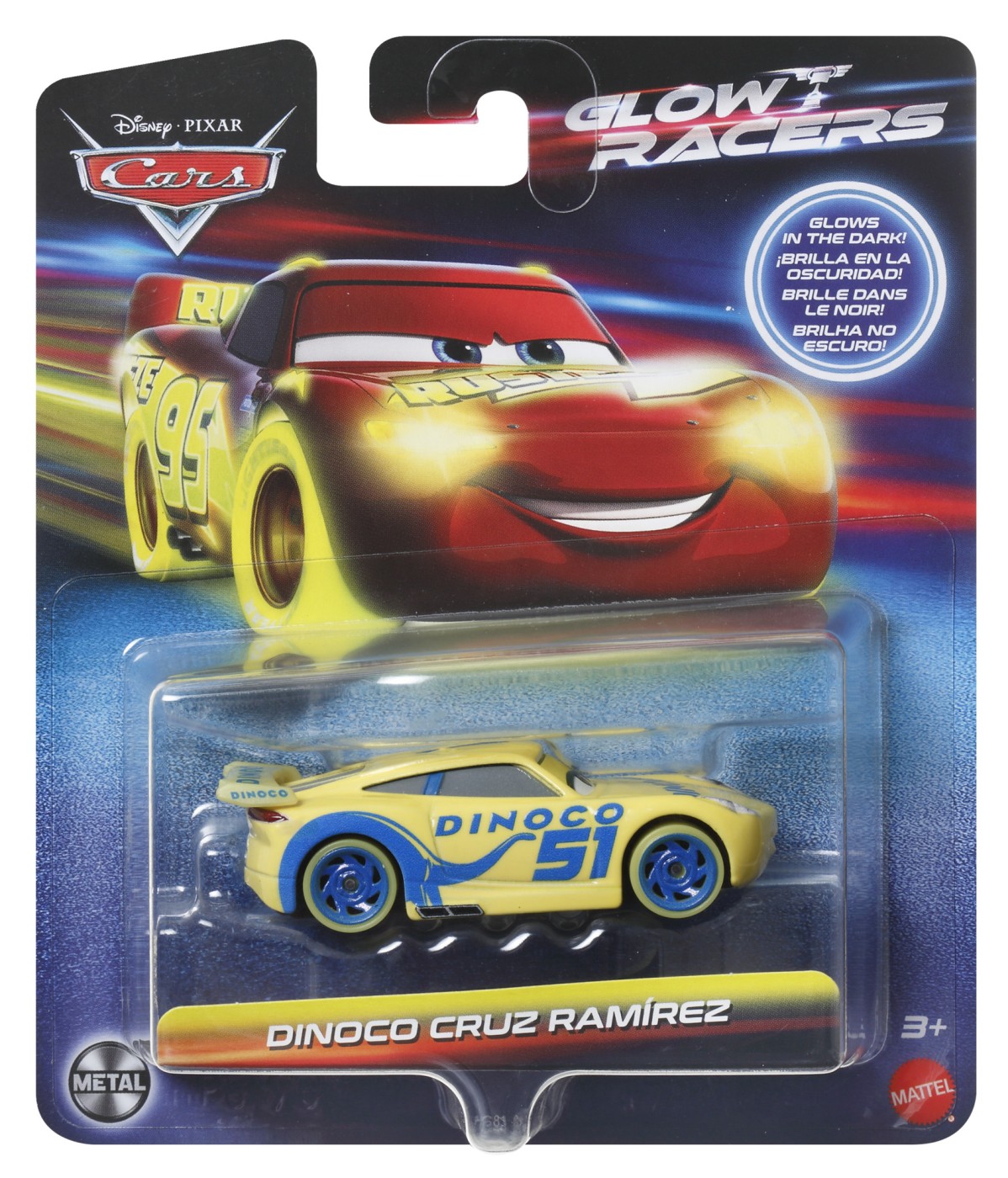 Cars Glow Racers Masinuta Metalica Dinoco Cruz Ramirez Scara 1 La 55