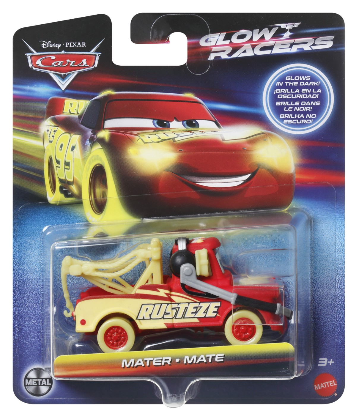 Cars Glow Racers Masinuta Metalica Mater Scara 1 La 55