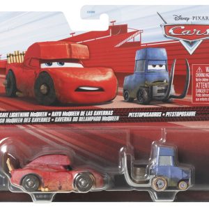 CARS3 SET 2 MASINUTE METALICE CAVE FULGER MCQUEEN SI PITSTOPOSAURUS
