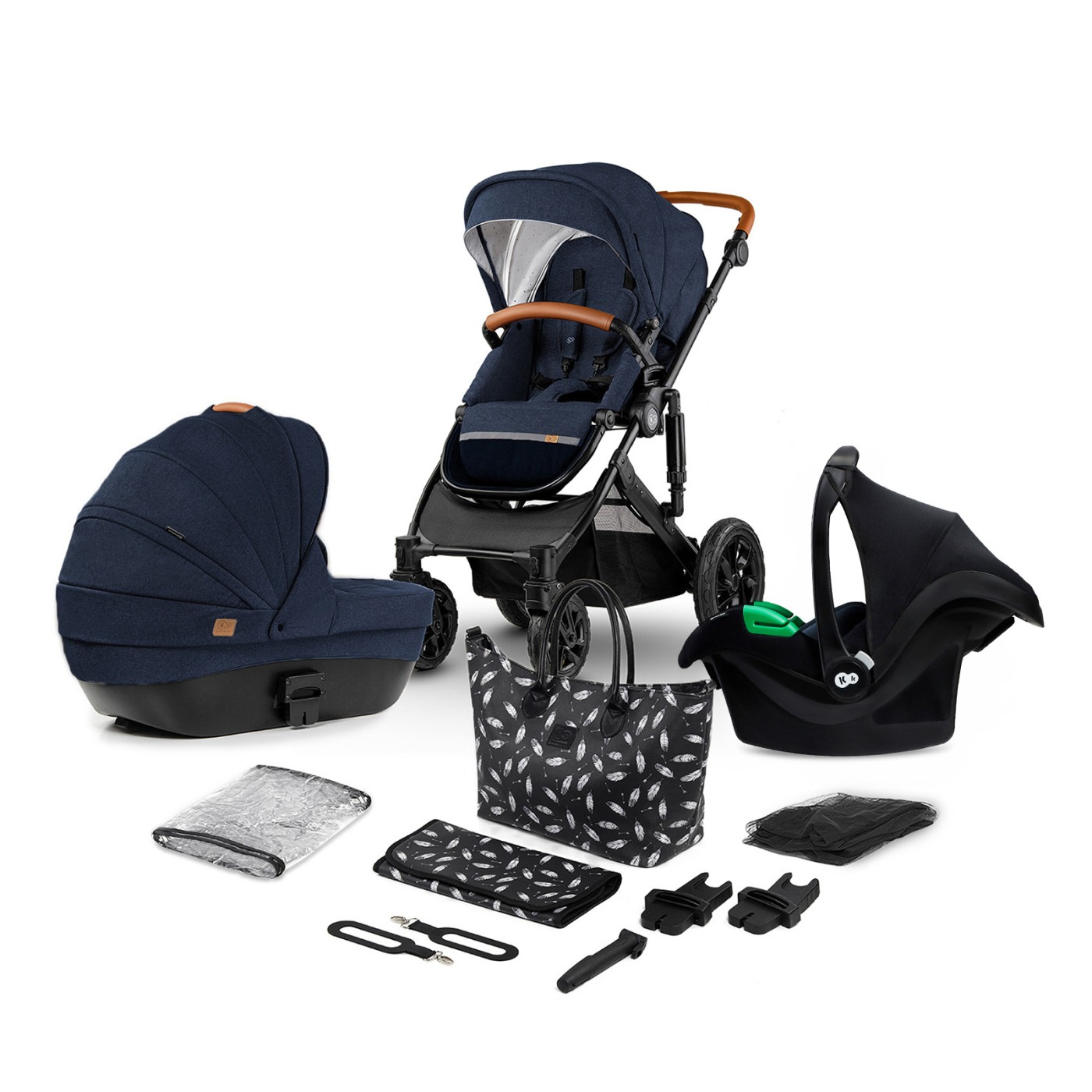 Carucior 3 In 1 Kinderkraft Prime 3IN1 Mink Pro Navy
