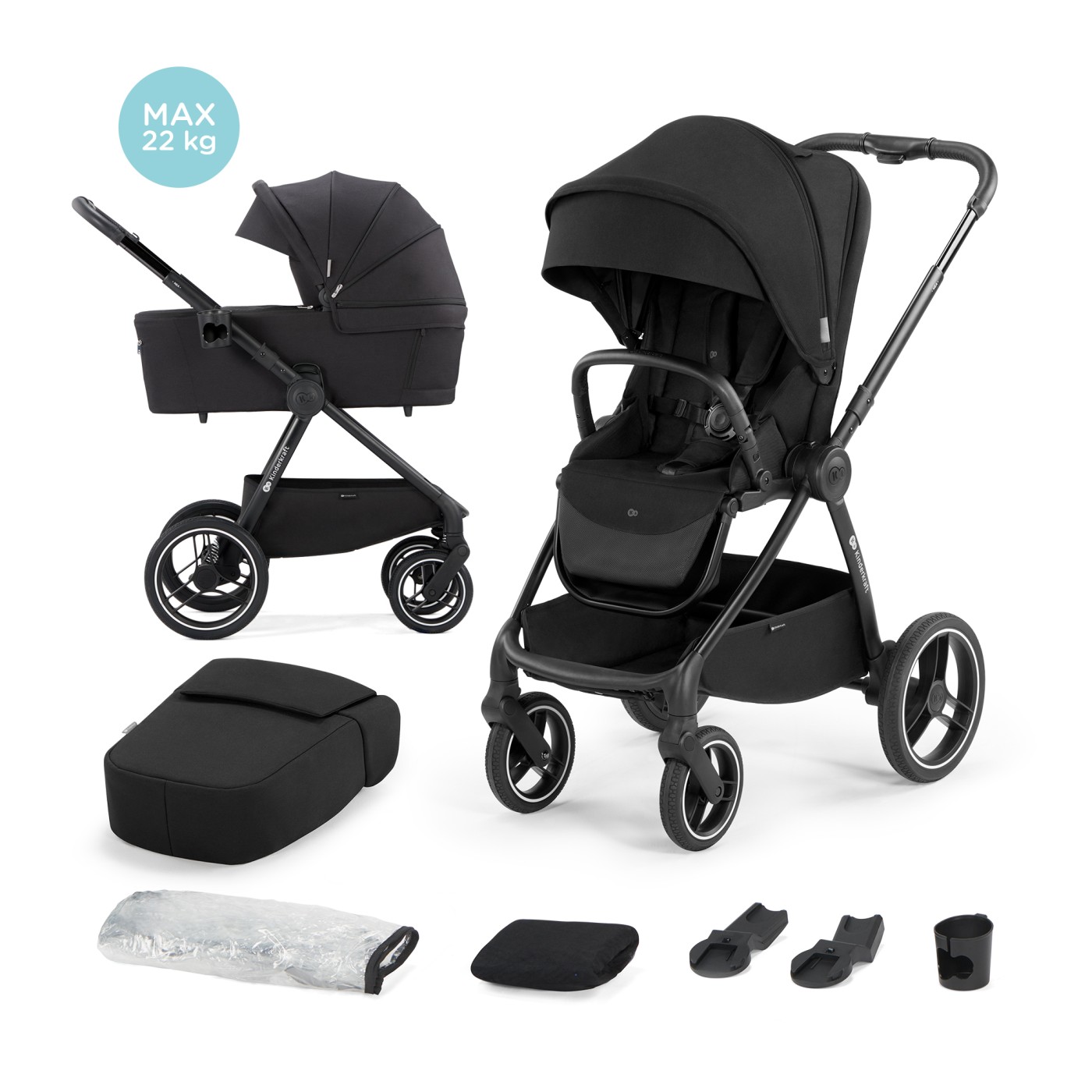 CARUCIOR MULTIFUNCTIONAL 2IN1 KINDERKRAFT NEA NIGHT BLACK