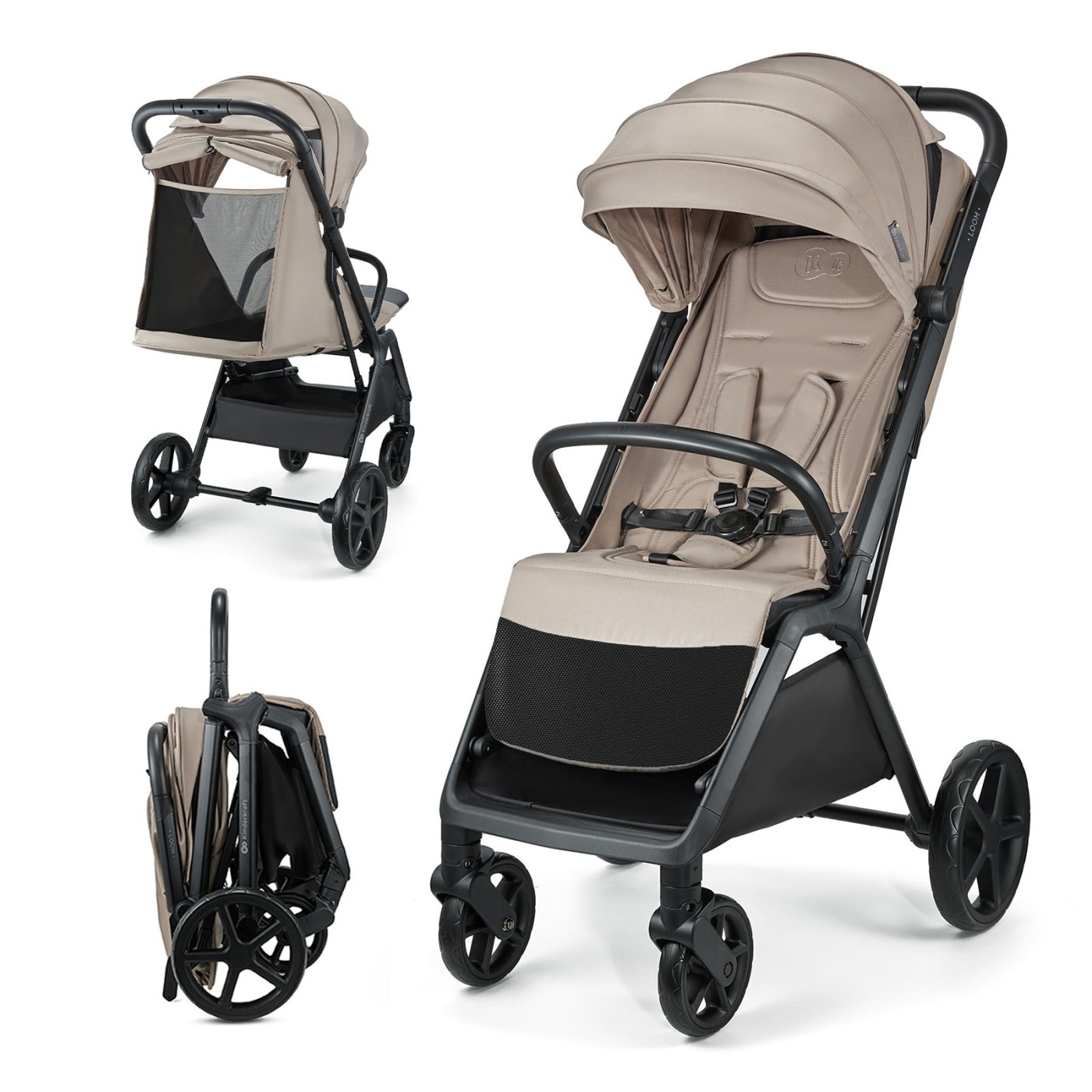 Carucior Sport Kinderkraft Loom, 0-22 Kg, Linen Beige