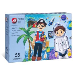 CUTIE MAGNETICA SUPER EROI CU 55 DE PIESE