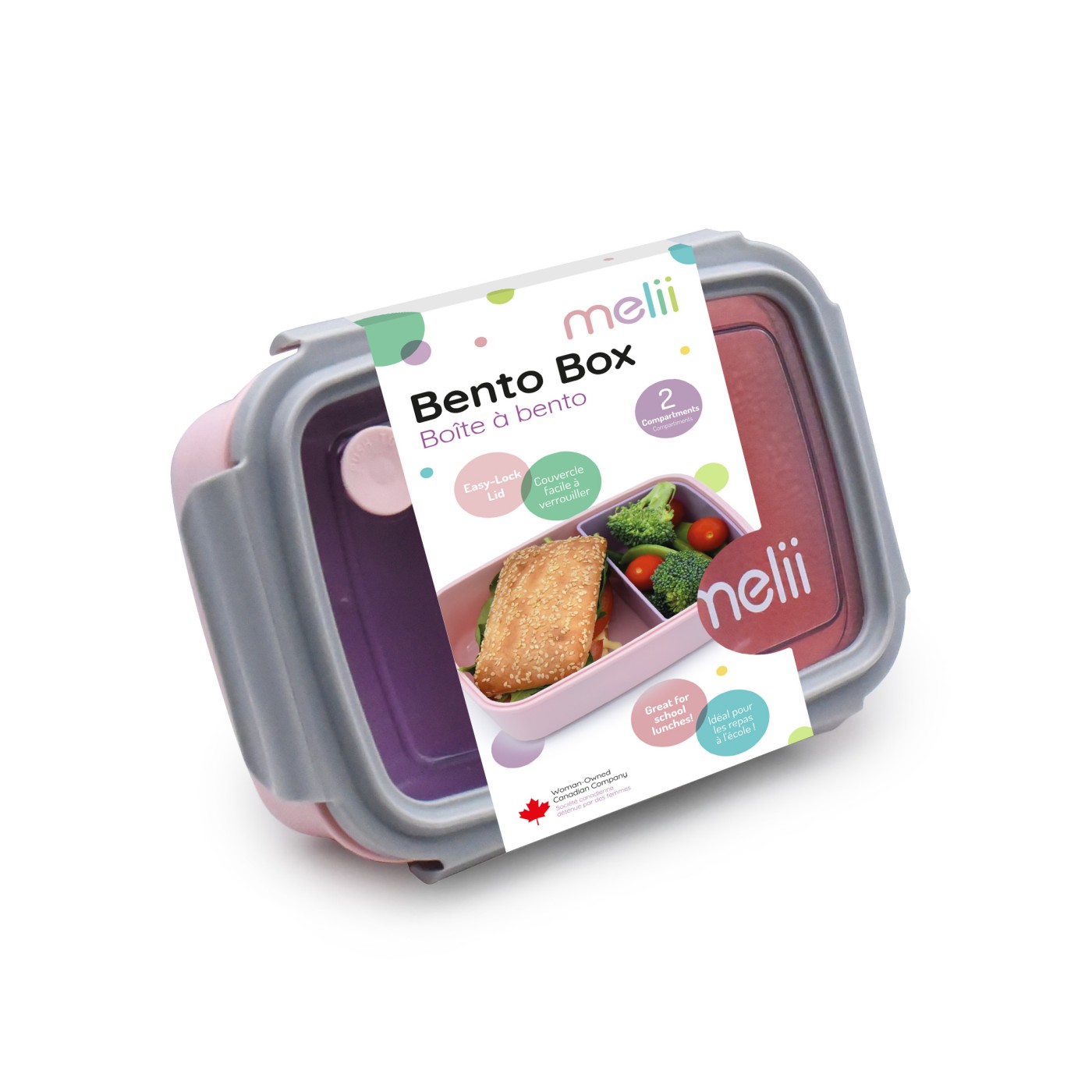 CUTIE PRANZ BENTO 880ML CUTIE DETASABILA MELII ROZ MOV GRI