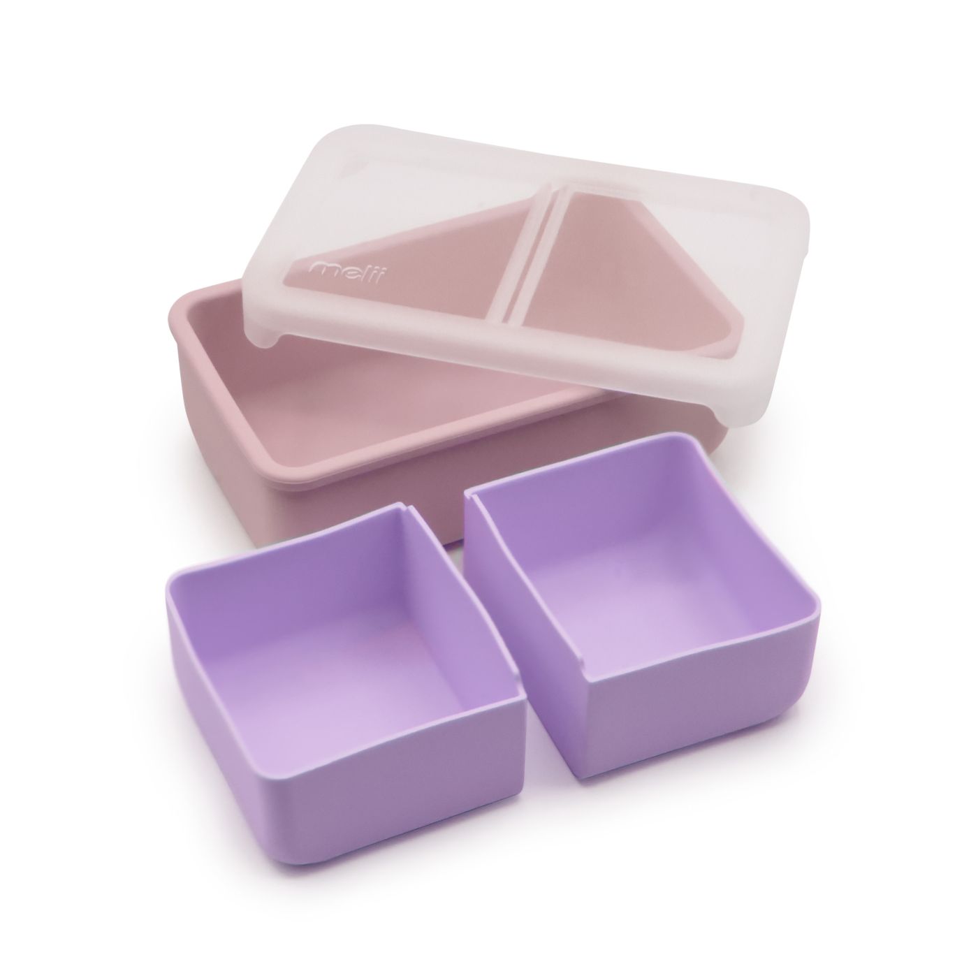 Cutie Pranz Bento Cu Compartimente Detasabile, Melii, Pink Purple