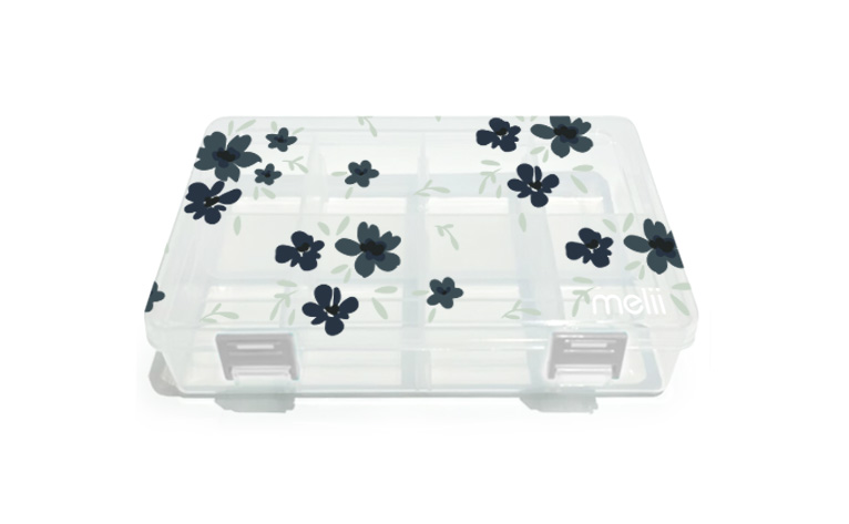 CUTIE SNACK 8 COMPARTIMENTE, MELII, PRINT FLORI