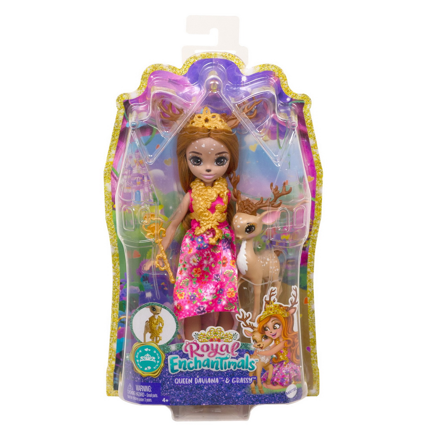 Enchantimals Royal Papusi Si Animalute Queen Daviana Si Grassy