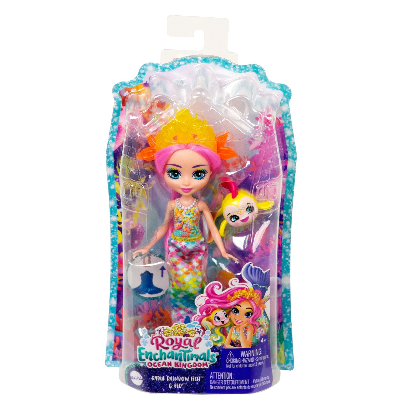 Enchantimals Royal Papusi Si Animalute Radia Rainbow Fish Si Flo