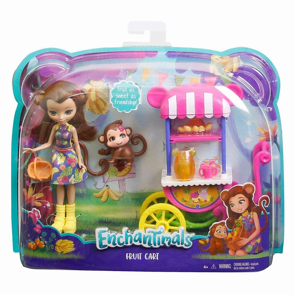 ENCHANTIMALS SET DE JOACA CU VEHICUL PLIN CU FRUCTE