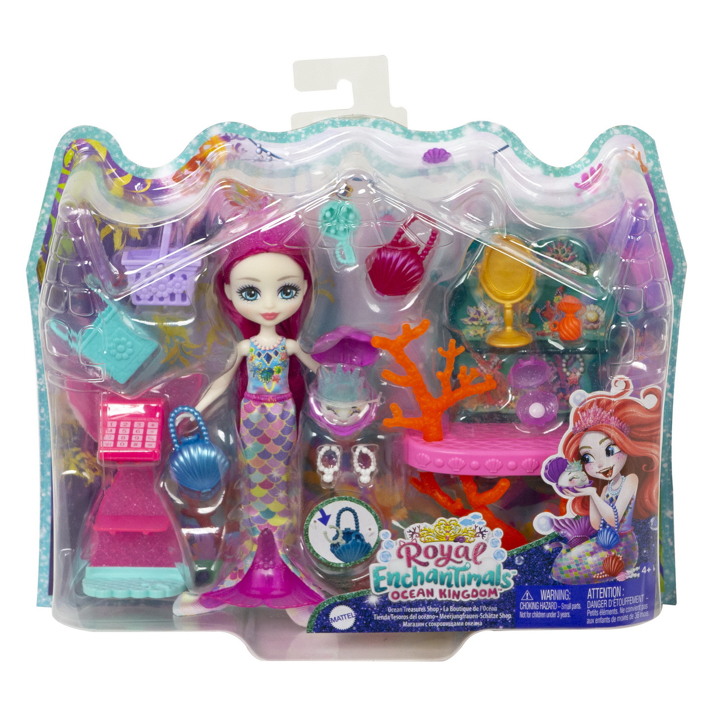 Enchantimals Set Papusa Cu Mobilier Ocean Kingdom