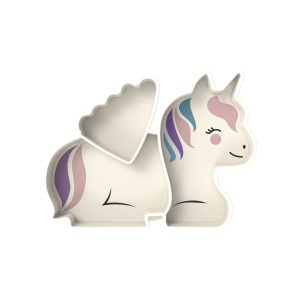 FARFURIE COMPARTIMENTATA DIN SILICON CU VENTUZA, MELII LUXE, UNICORN