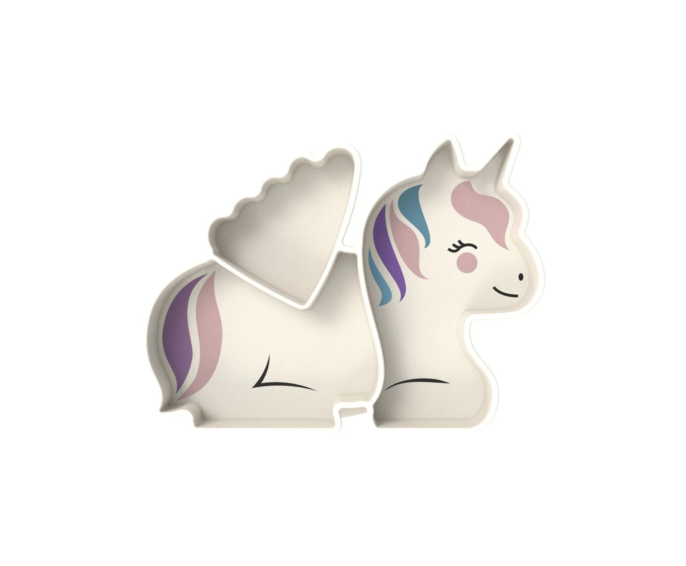 Farfurie Compartimentata Din Silicon Cu Ventuza, Melii Luxe, Unicorn