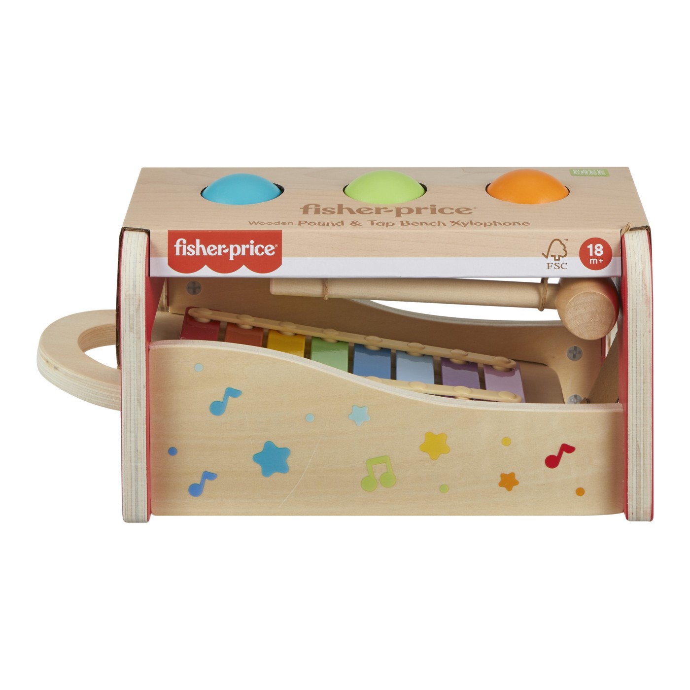 Fisher Price Banca Cu Ciocan Si Xilofon Din Lemn