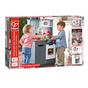 HAPE BUCATARIE CU SUNETE SI LUMINI GRI