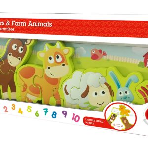 HAPE PUZZLE NUMERE SI ANIMALE DE LA FERMA