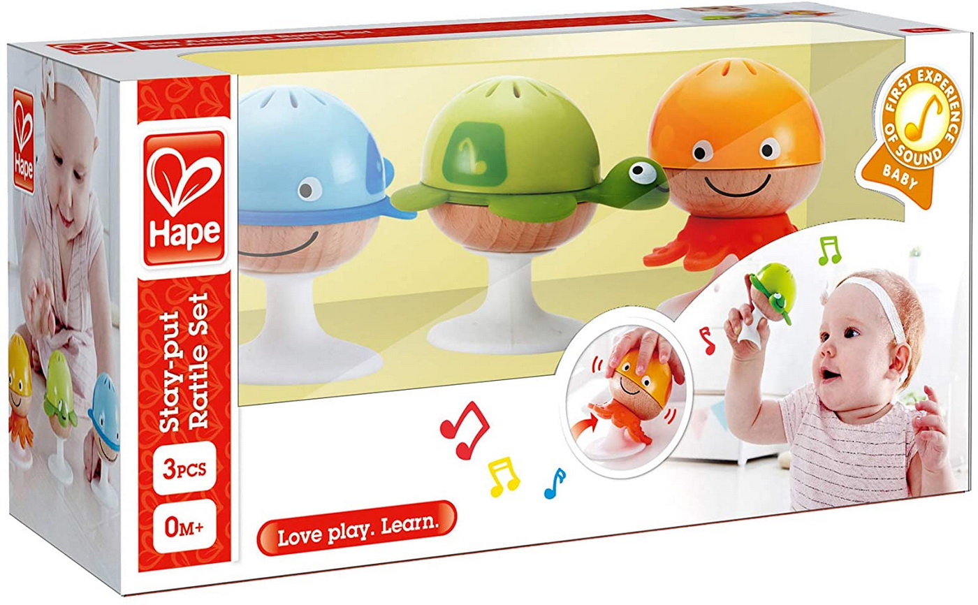 Hape Set 3 Zornaitoare Muzicale Cu Ventuza