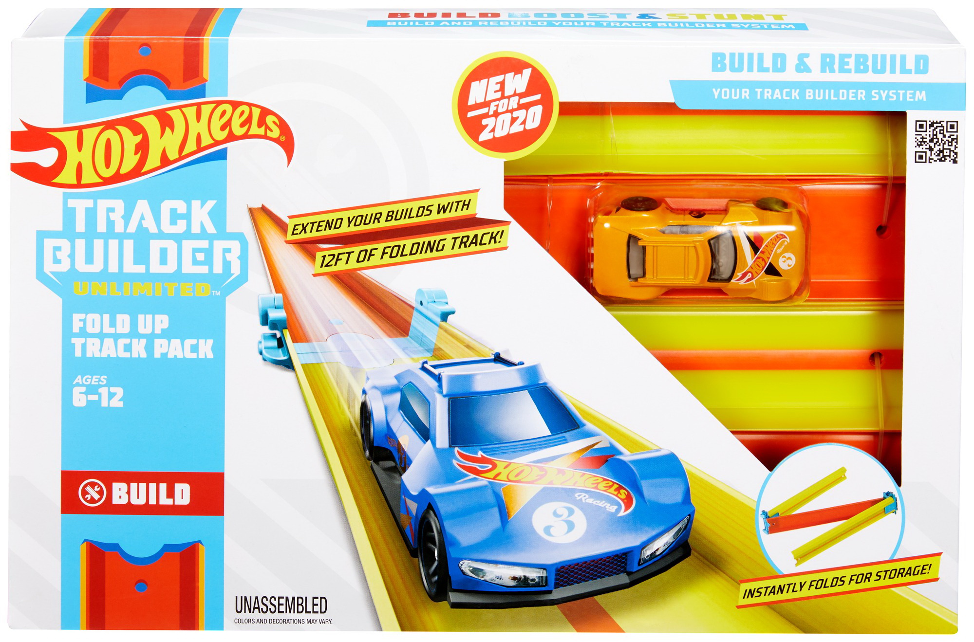 HOT WEELS TRACK BUILDER ELEMENTE PISTA PLIABILA GALBENA