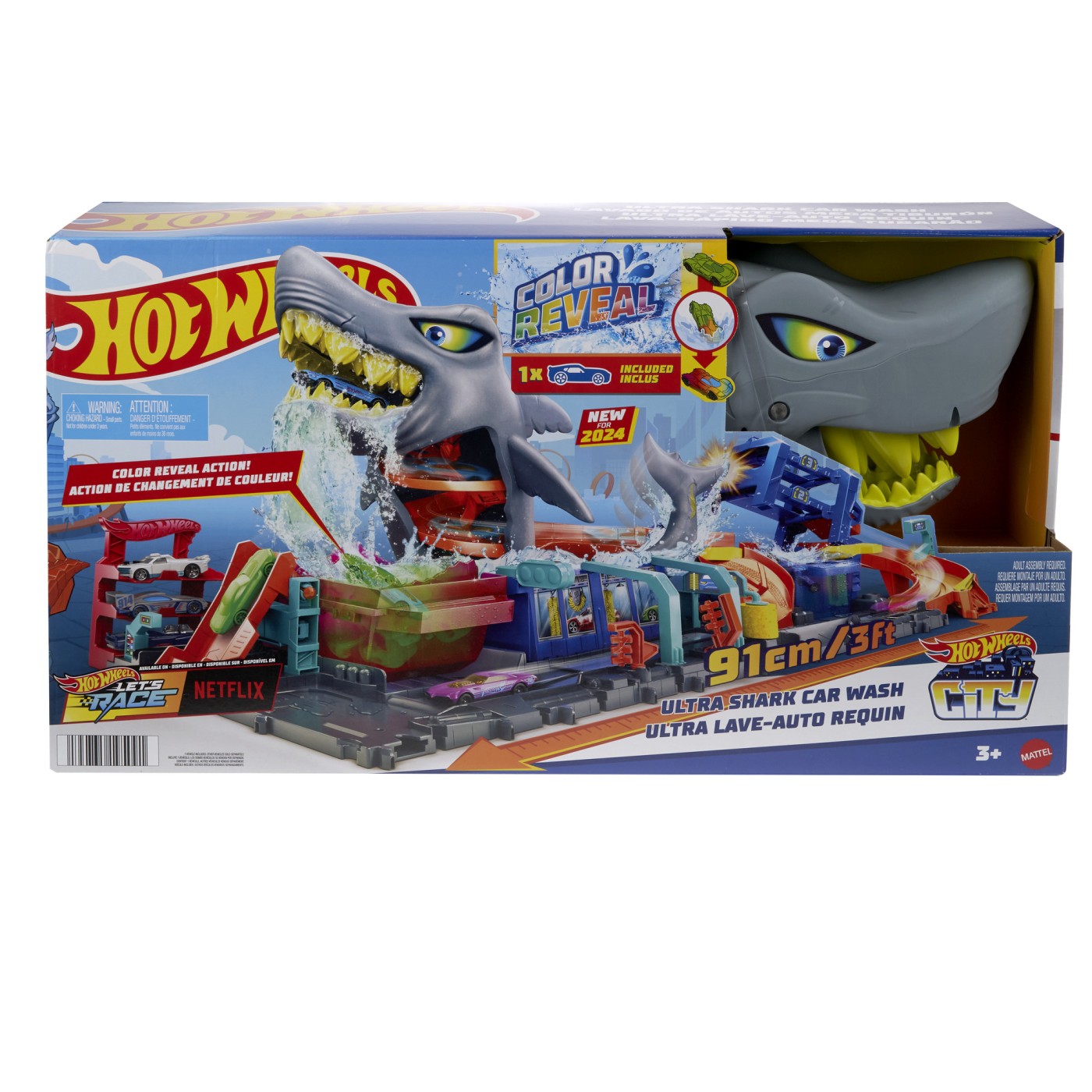 Hot Wheels City Color Reveal Spalatorie Auto 91CM