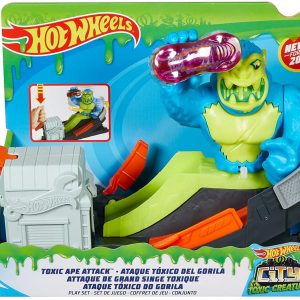 HOT WHEELS CITY CURSA CU OBSTACOL ATACUL GORILEI
