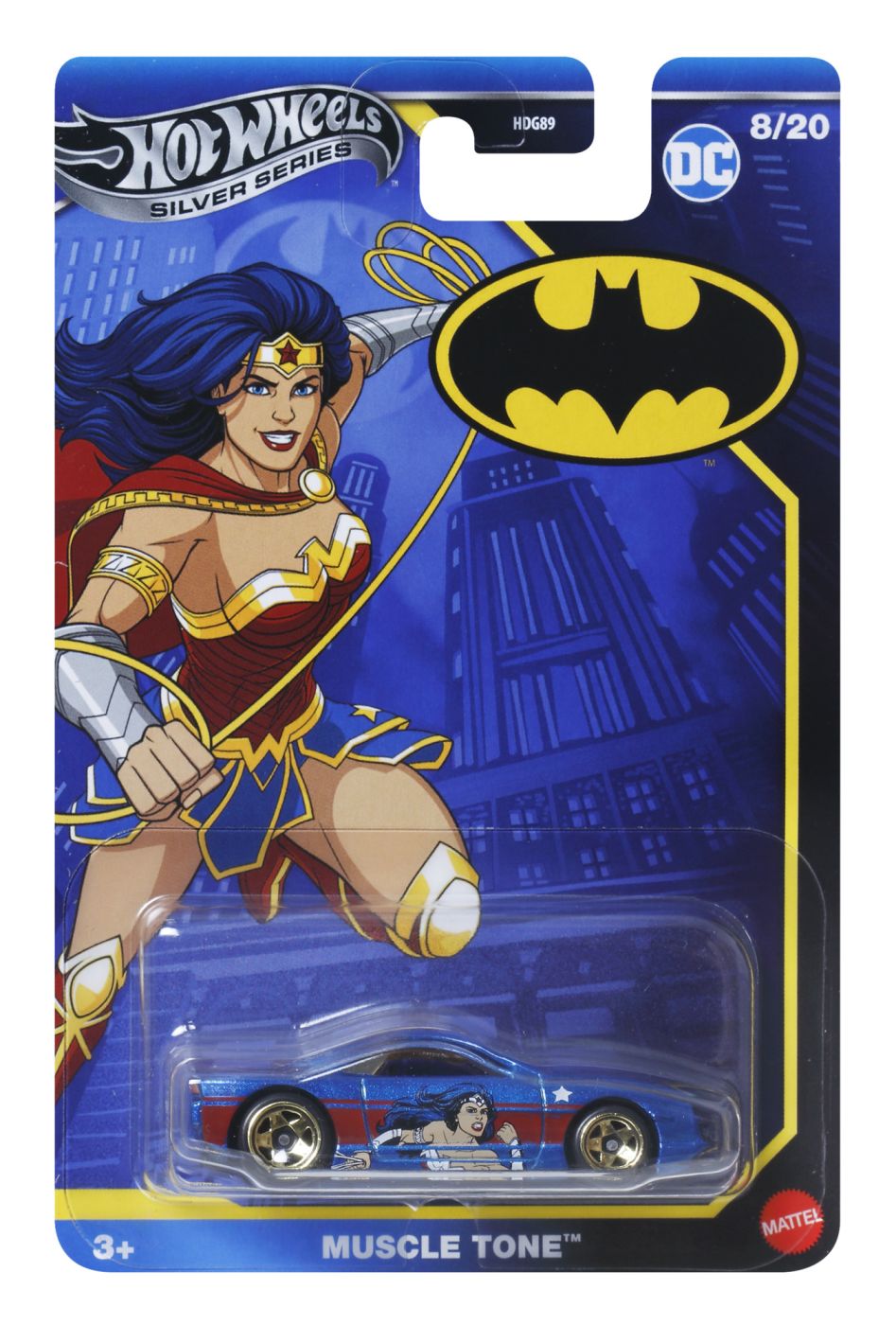 Hot Wheels Masina Metalica Tematica Batman Muscle Tone Scara 1 La 64