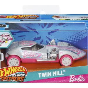 HOT WHEELS MASINUTA METALICA CU SISTEM PULL BACK BARBIE TWIN MILL STREET POWER SCARA 1:43