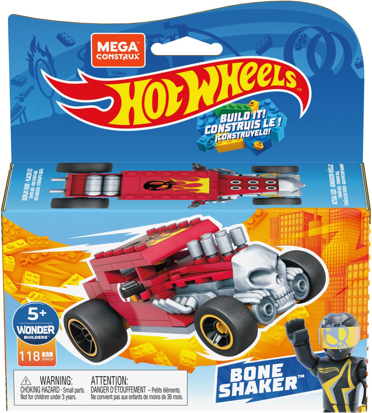 Hot Wheels Mega Masinuta Construibila Bone Shaker