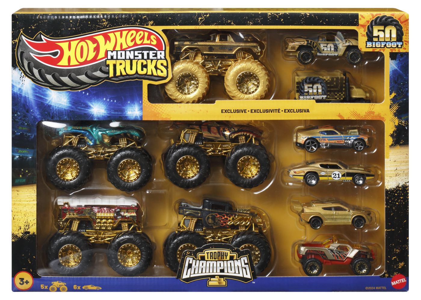 Hot Wheels Monster Truck 50 Bigfoot Set 11 Vehicule Trophy Champions