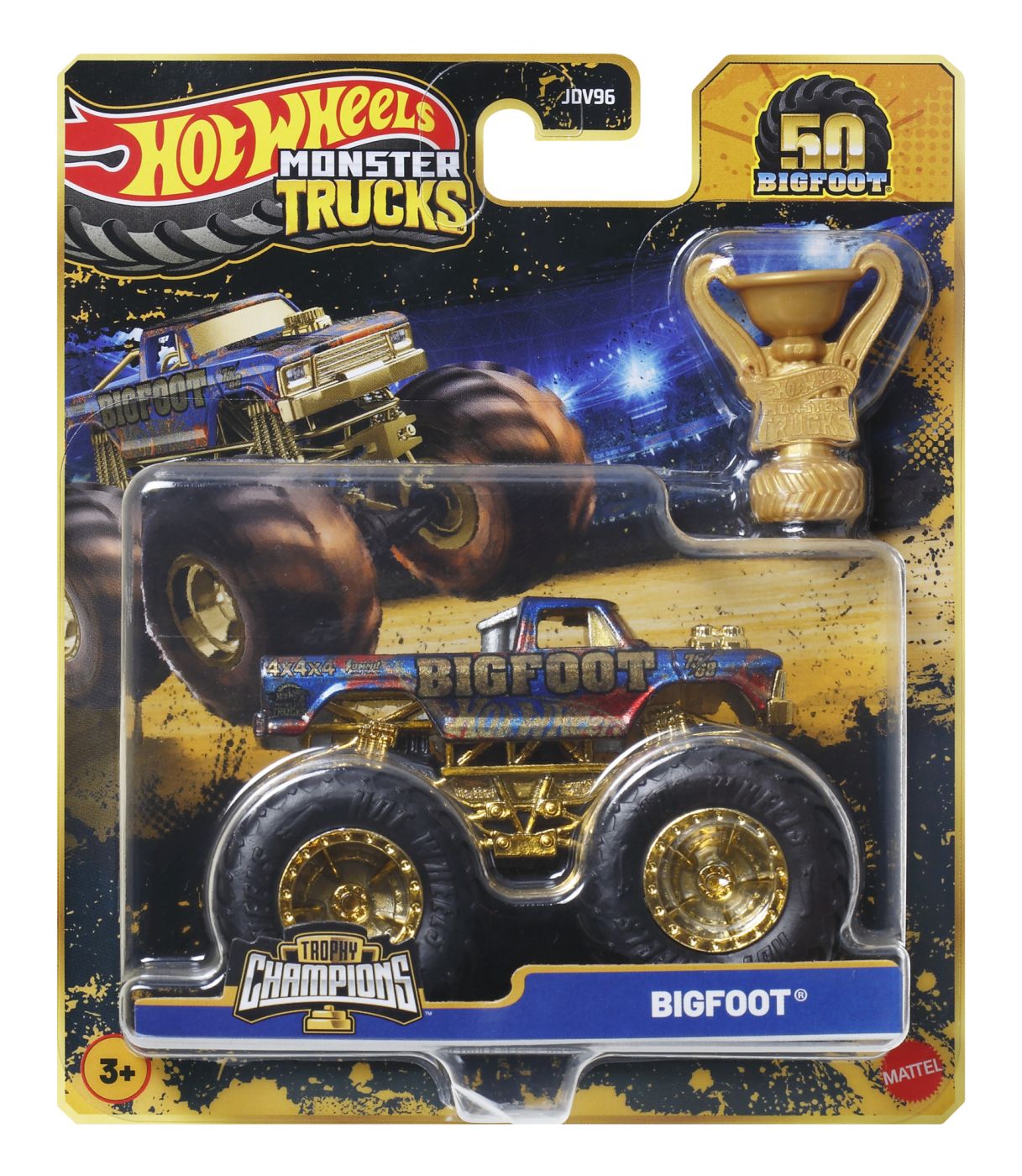 Hot Wheels Monster Truck 50 Bigfoot Trophy Champions Masinuta Bigfoot Scara 1 La 64