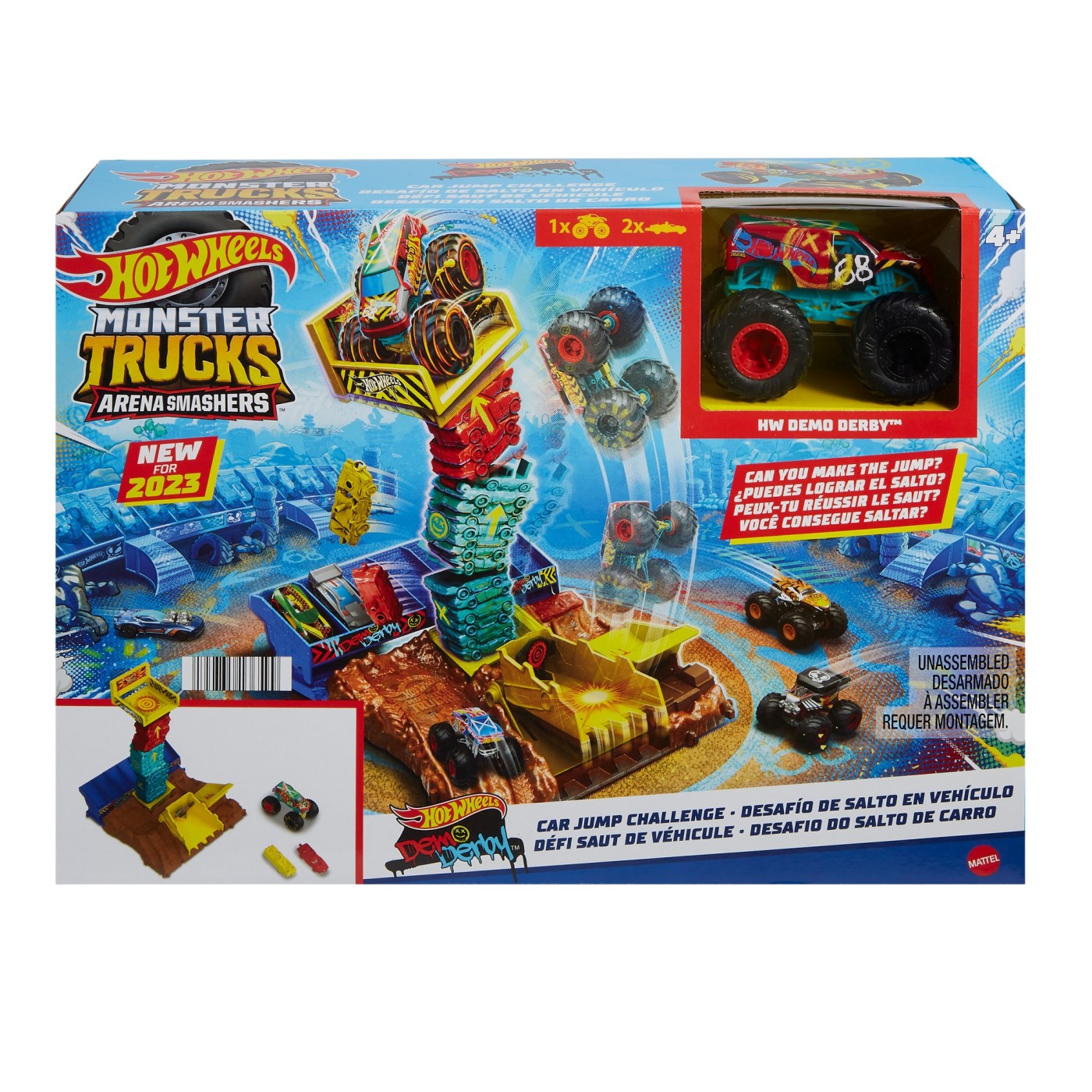 Hot Wheels Monster Truck Arena Smashers Provocarea Saritura Cu Masina