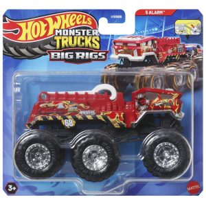 HOT WHEELS MONSTER TRUCK BIG RIGS MASINUTA METALICA CU 6 ROTI 5 ALARM SCARA 1 LA 64
