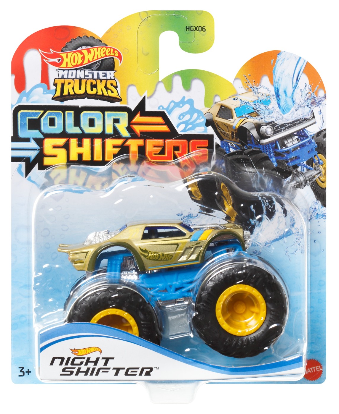 Hot Wheels Monster Truck Camion Night Shifter Cu Culori Schimbatoare Scara 1:64