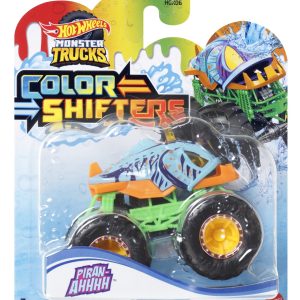 HOT WHEELS MONSTER TRUCK CAMION PIRAN-AHHHH CU CULORI SCHIMBATOARE SCARA 1:64