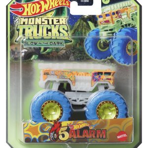HOT WHEELS MONSTER TRUCK GLOW IN THE DARK MASINUTA 5 ALARM SCARA 1:64