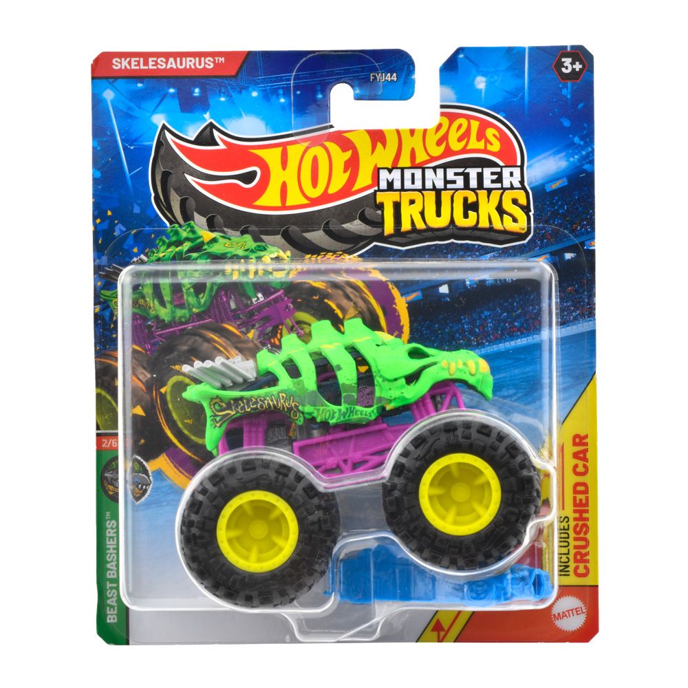 Hot Wheels Monster Truck Masinuta Skelesaurus Scara 1:64